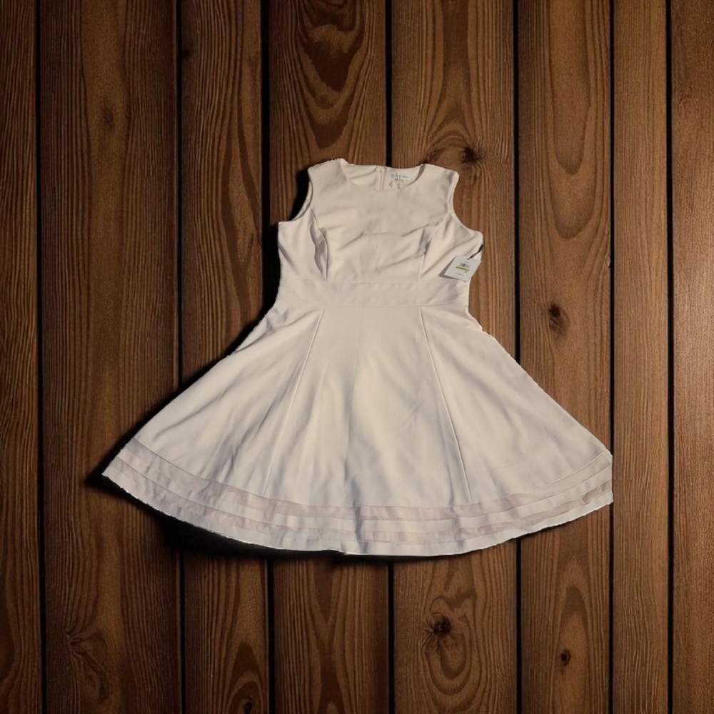 (NWT)Calvin Klein Classic Flesh Pink Summer  Dress Size 14